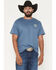 Image #2 - Bucking Chutes Men's Keep On Buckin Short Sleeve Graphic T-Shirt, Blue, hi-res