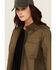Image #2 - Lucky Brand Workwear Women's Solid Twill Long Sleeve Button-Down Stretch Work Shirt, Olive, hi-res