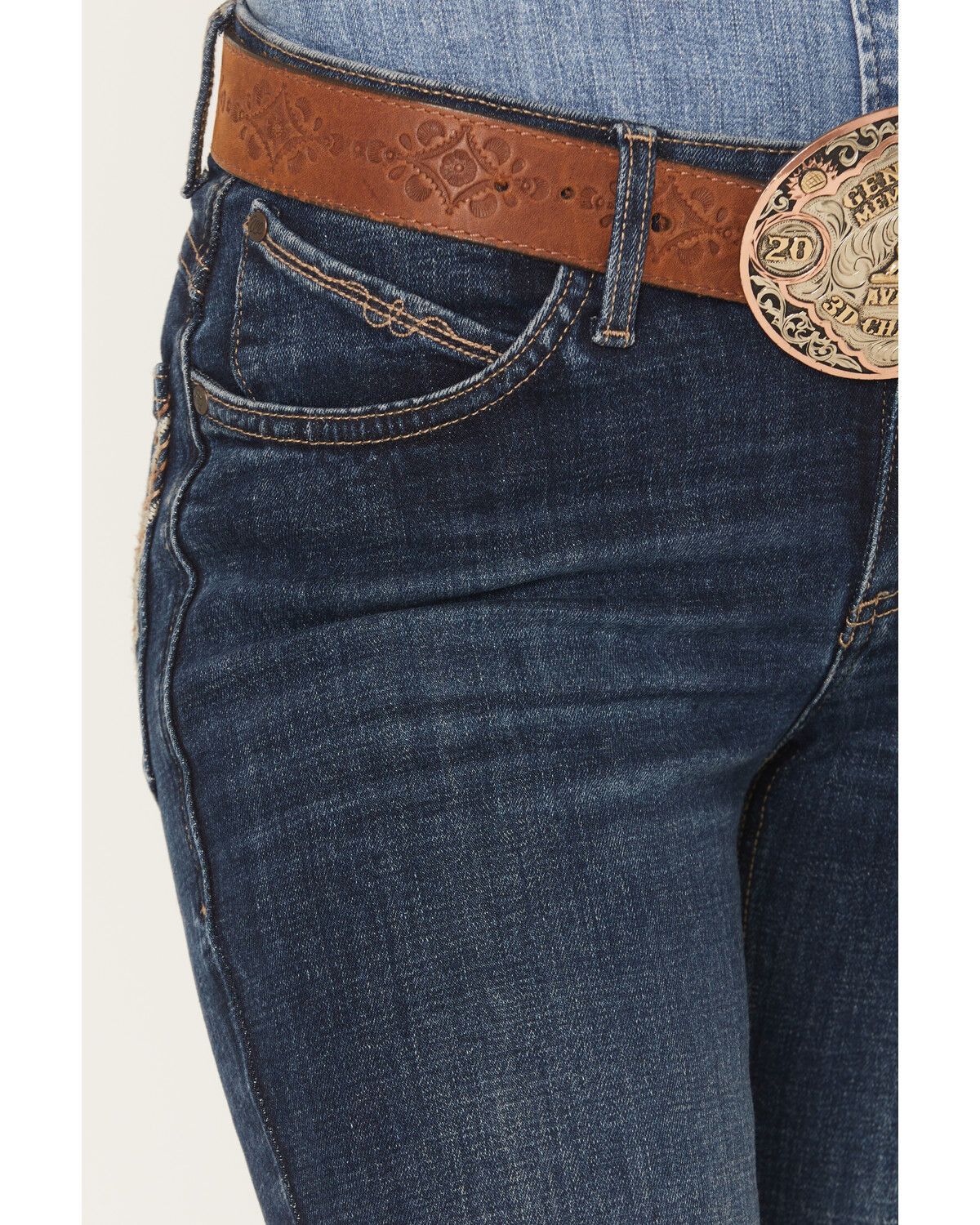 Wrangler Women's Willow Dark Wash Mid Rise Bootcut Ultimate Riding Jeans