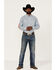 Ariat Men's Team Ivandell Medallion Geo Print Long Sleeve Button Down Western Shirt , Teal, hi-res