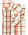 Shyanne Toddler Girls' Plaid Print Ruffle Sleeve Western Pearl Snap Shirt, Cream, hi-res