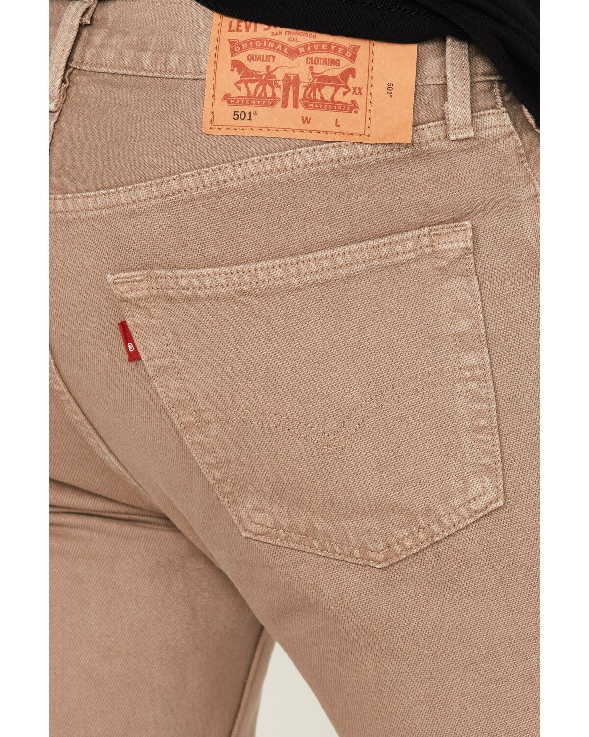 Image #4 - Levi's Men's 501 Original Fit Straight Leg Rigid Denim Jeans, Tan, hi-res
