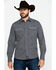 Image #1 - Rock 47 By Wrangler Men's Black Geo Print Long Sleeve Western Shirt , , hi-res