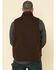 Image #5 - Carhartt Men's Dark Brown Washed Duck Sherpa Lined Mock Neck Loose Fit Work Vest, Dark Brown, hi-res