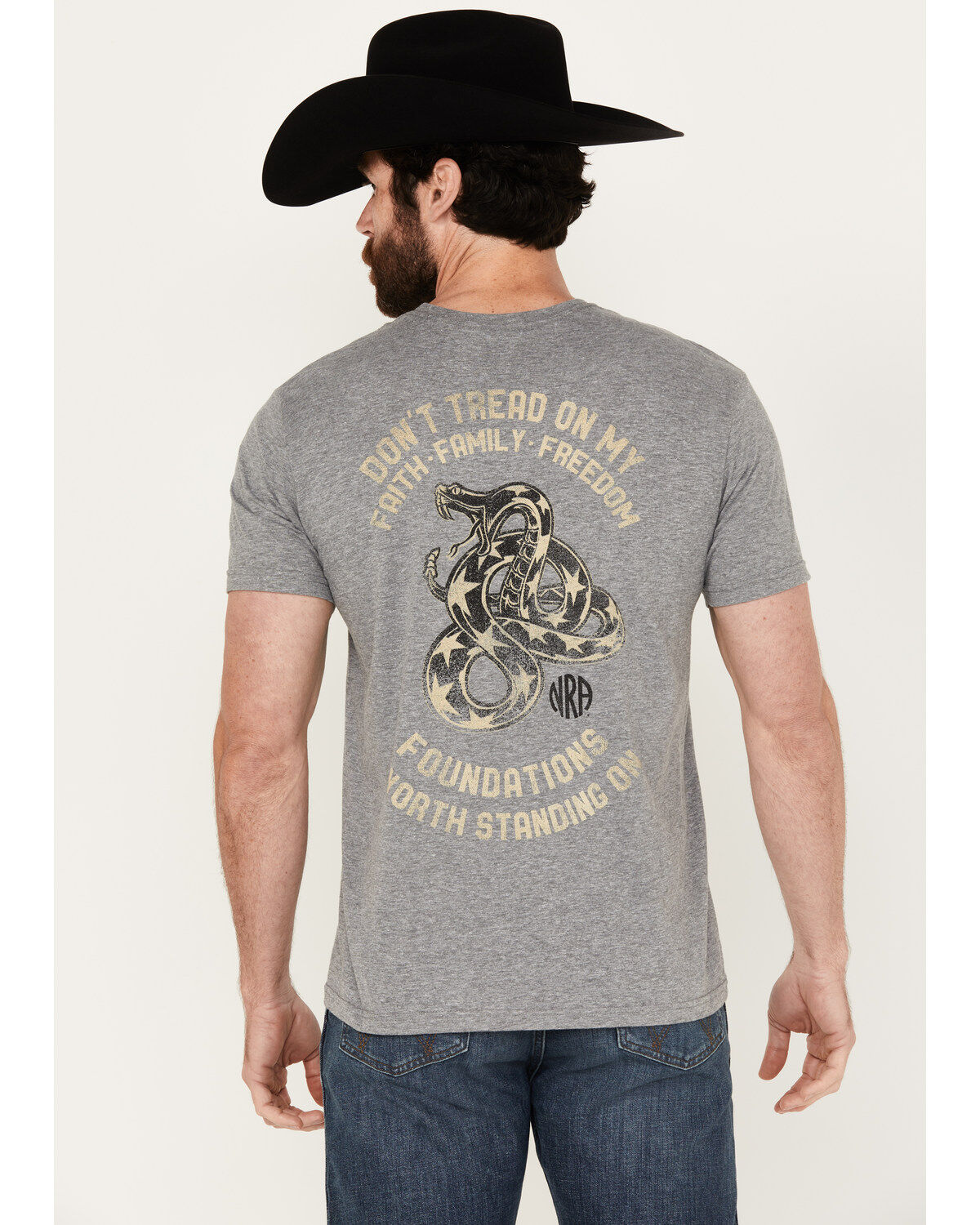 Product Name:  NRA Men's Faith Snake Short Sleeve Graphic T-Shirt