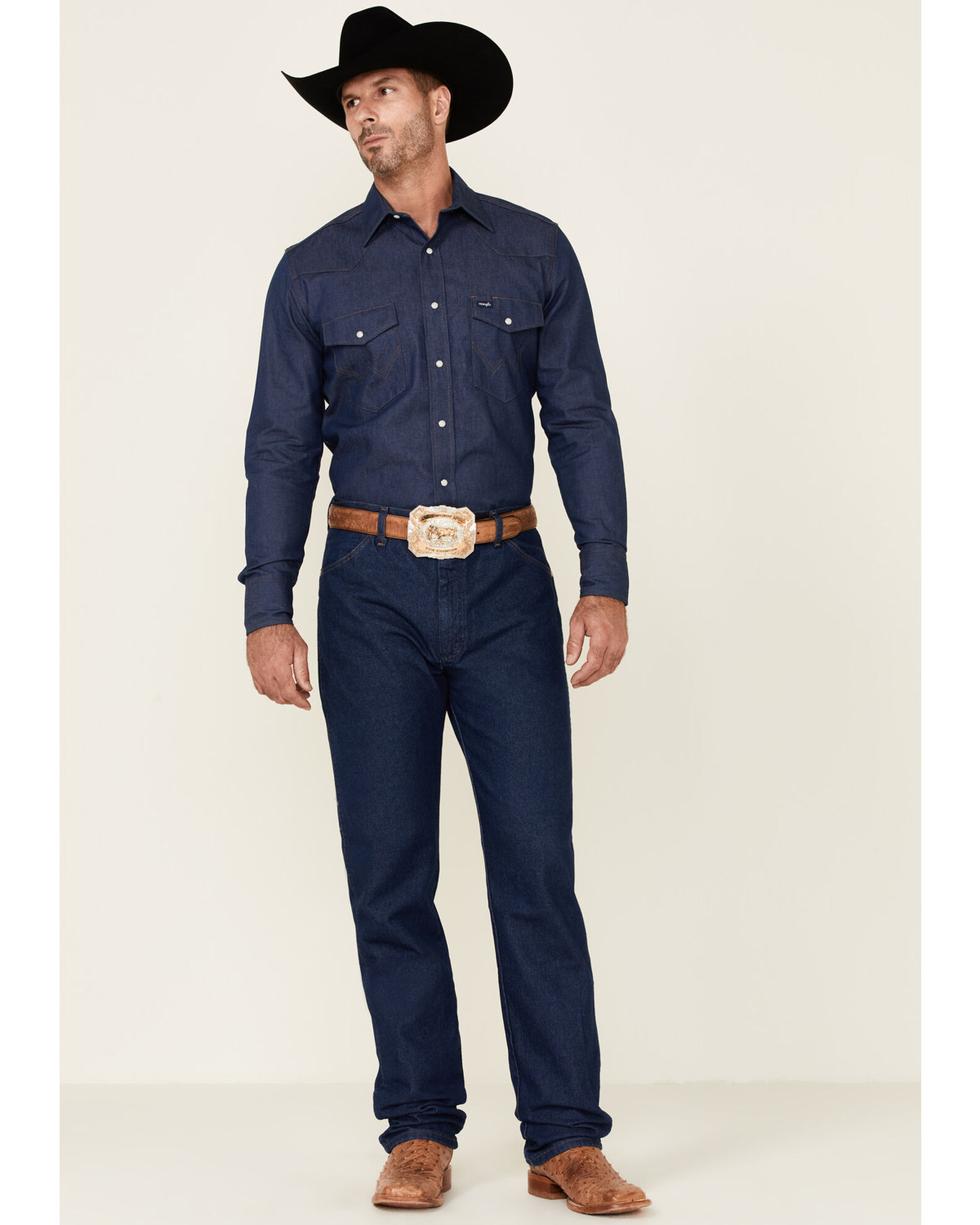 Image #1 - Wrangler 13MWZPW Cowboy Cut Original Fit Prewashed Jeans, Blue, hi-res