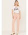 Image #2 - Wrangler Women's Cropped Short Sleeve Logo Graphic Tee, White, hi-res