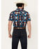 Image #4 - RANK 45® Men's Raflame Southwestern Print Button-Down Stretch Western Shirt, Dark Orange, hi-res
