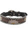 Image #2 - Myra Bag Daisy Hand Tooled Leather Dog Collar, Brown, hi-res