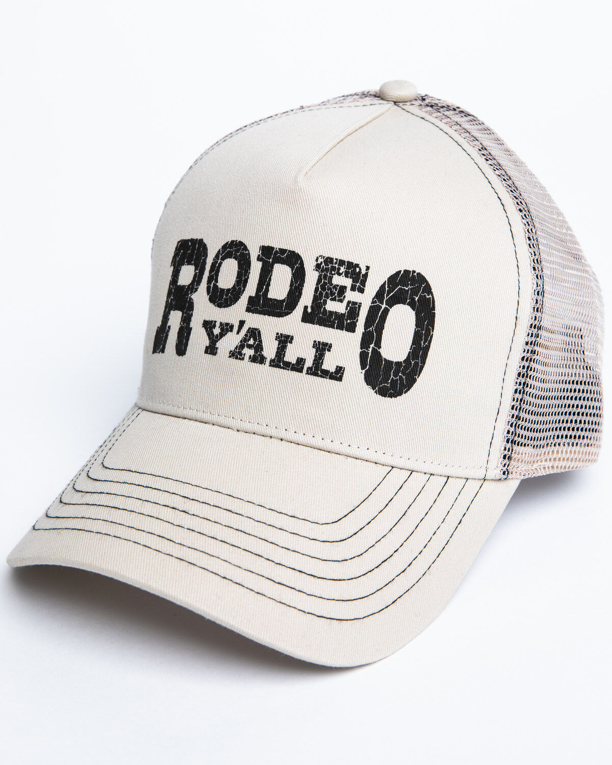 Image #1 - Shyanne Women's Rodeo Y'ALL Mesh Ball Cap , Beige/khaki, hi-res