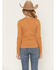 Image #4 - Shyanne Women's Solid Ribbed Long Sleeve 1/4 Button-Down Tee, Pecan, hi-res