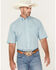 Image #1 - Wrangler Men's Classic Plaid Print Short Sleeve Button-Down Western Shirt, Blue, hi-res