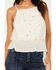 Image #3 - Idyllwind Women's Magda Embroidered Peplum Tank, Ivory, hi-res