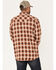 Moonshine Spirit Men's Trail Map Southwestern Plaid Snap Western Flannel Shirt , Cream, hi-res
