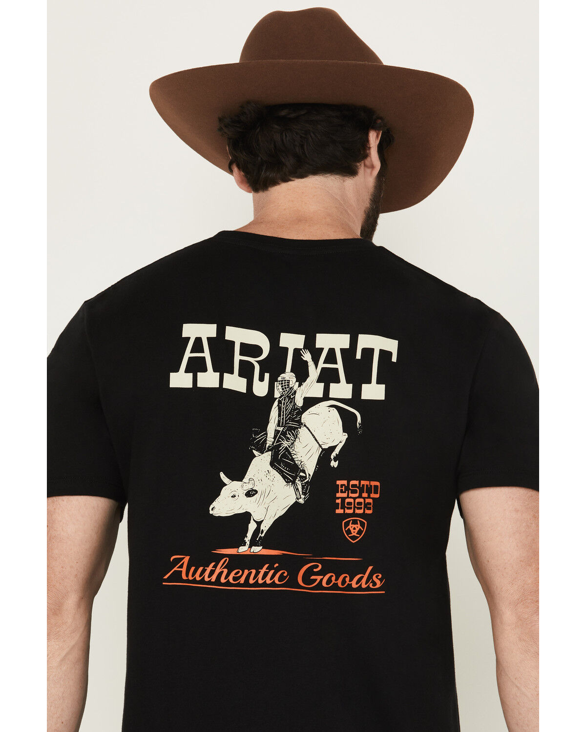 Image #4 - Ariat Men's Bull Short Sleeve Graphic T-Shirt, Black, hi-res