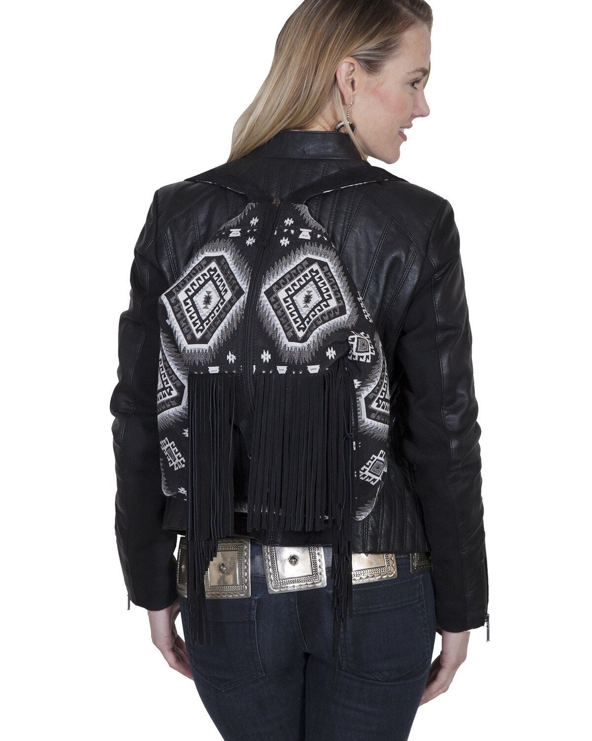 Scully Women's Southwestern Backpack, Black, hi-res