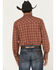 Image #4 - Wrangler Retro Men's Plaid Print Long Sleeve Snap Western Shirt, Rust Copper, hi-res