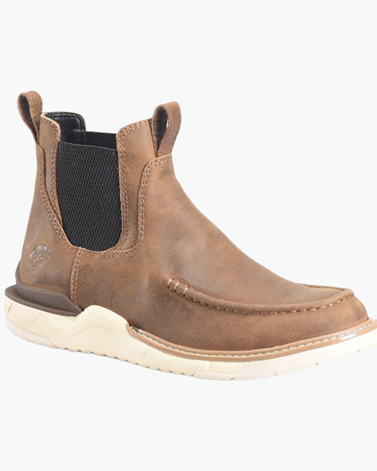 Double H Men's 6" Amos Chelsea Boots - Moc Toe, Tan, hi-res