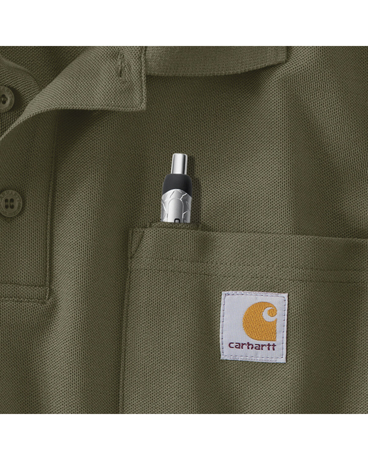 carhartt men's contractors work pocket polo