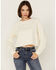 Image #1 - Cleo + Wolf Women's Asher Flocked Cropped Pullover, Cream, hi-res