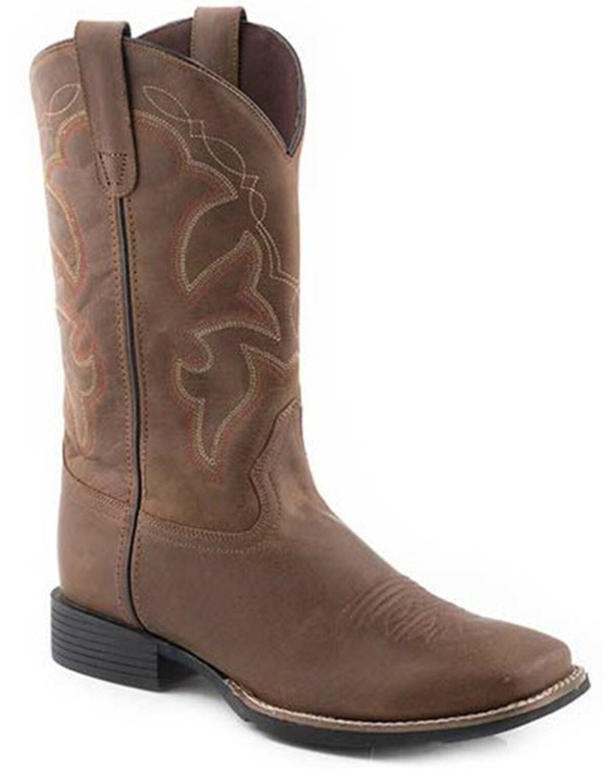 Roper Boys' Monterey Western Boots - Square Toe, Tan, hi-res