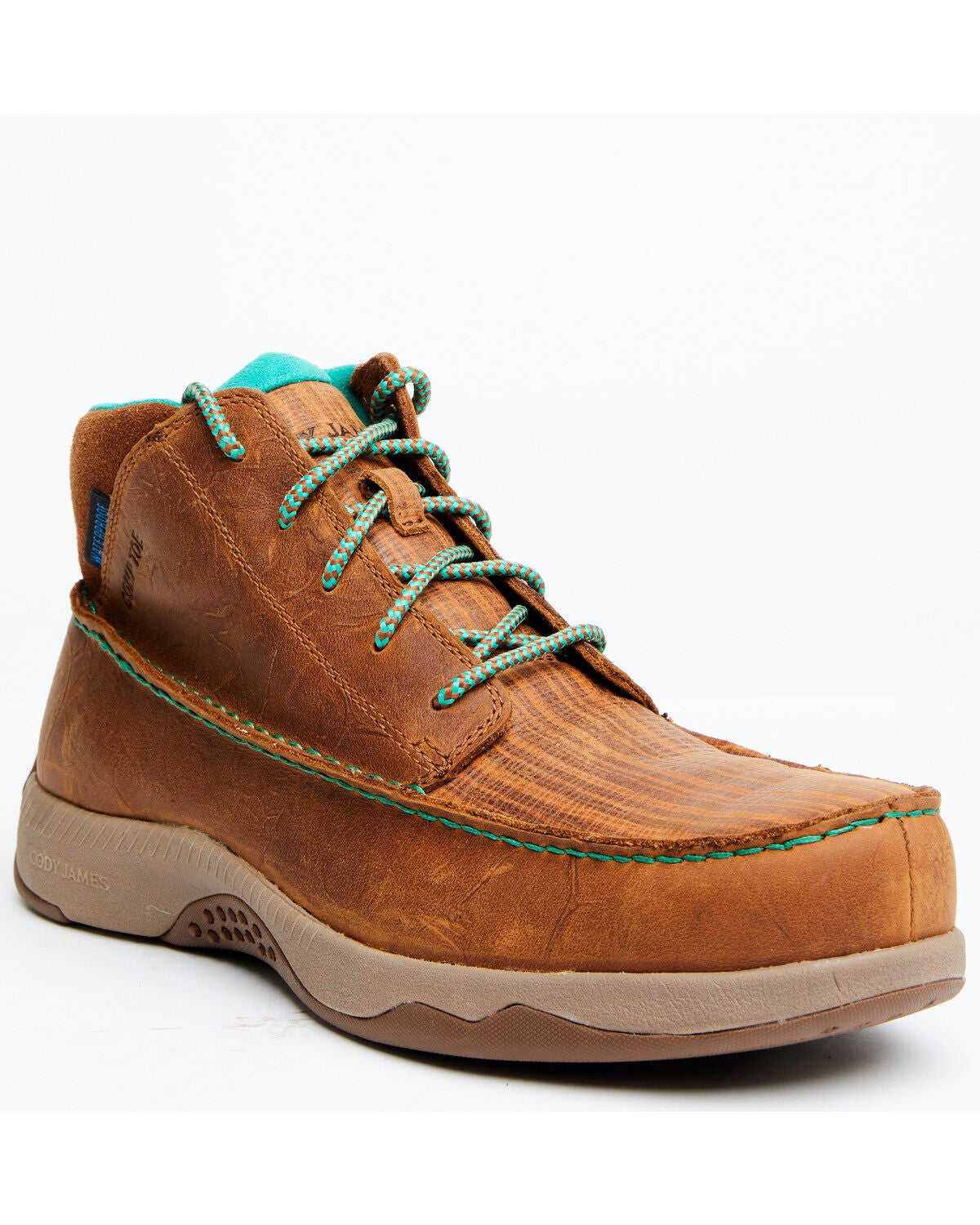 Cody James Men's Sport Blutcher Tyche Casual Lace-Up Work Shoes - Composite Toe, Tan, hi-res