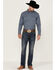 Image #3 - Blue Ranchwear Men's Yarn-Dye Stripe Long Sleeve Snap Western Workshirt, Indigo, hi-res