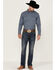 Image #3 - Blue Ranchwear Men's Yarn-Dye Stripe Long Sleeve Snap Western Workshirt , Indigo, hi-res