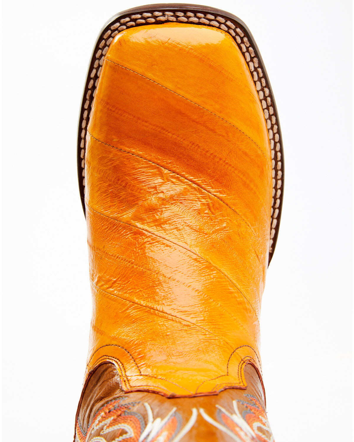 Image #6 - Dan Post Men's Buttercup Eel Exotic Western Boots - Broad Square Toe, Brown, hi-res