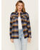 Image #1 - Cleo + Wolf Women's Long Sleeve Button-Down Flannel Boyfriend Shirt, Navy, hi-res