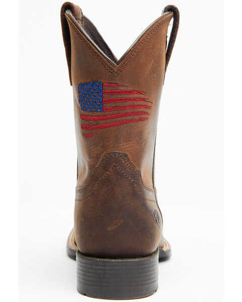 Image #5 - Ariat Boys' American Pride Western Boots - Square Toe, Brown, hi-res