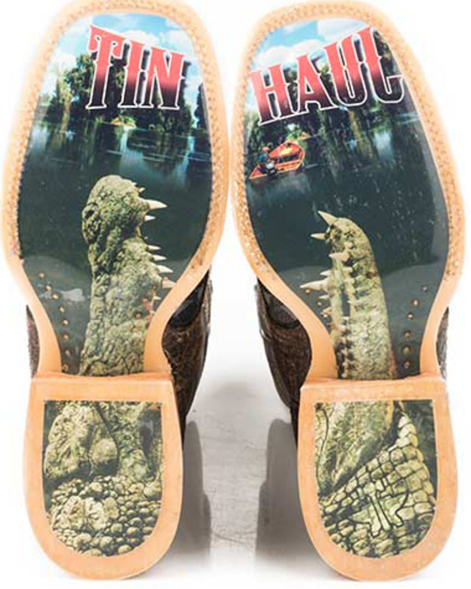 Image #2 - Tin Haul Men's Swamp Chomp Western Boots - Broad Square Toe, , hi-res