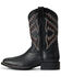 Ariat Youth Boys' Tycoon Bear Western Boots - Broad Square Toe, Black, hi-res