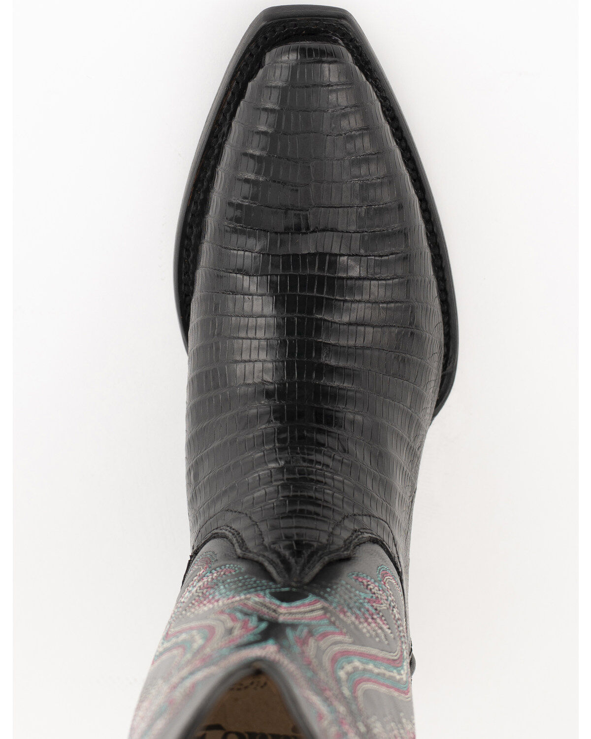 Image #5 - Ferrini Women's Lizard Western Boots - Snip Toe, Black, hi-res