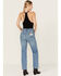 Image #3 - Wrangler Women's Wild West Light Wash High Rise Straight Jeans, Light Wash, hi-res
