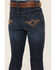 Image #4 - Shyanne Little Girls' Dark Wash Bootcut Stretch Jeans, Dark Wash, hi-res