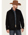 Cody James Core Men's Charcoal Southwestern Print Zip-Front Steamboat Jacket , Charcoal, hi-res