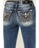 Image #2 - Miss Me Women's Medium Wash Mid Rise Wing Pocket Stretch Bootcut Jeans, , hi-res