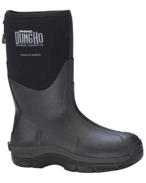 Dryshod Men's MID Dungho Barnyard Tough Boots, Black, hi-res