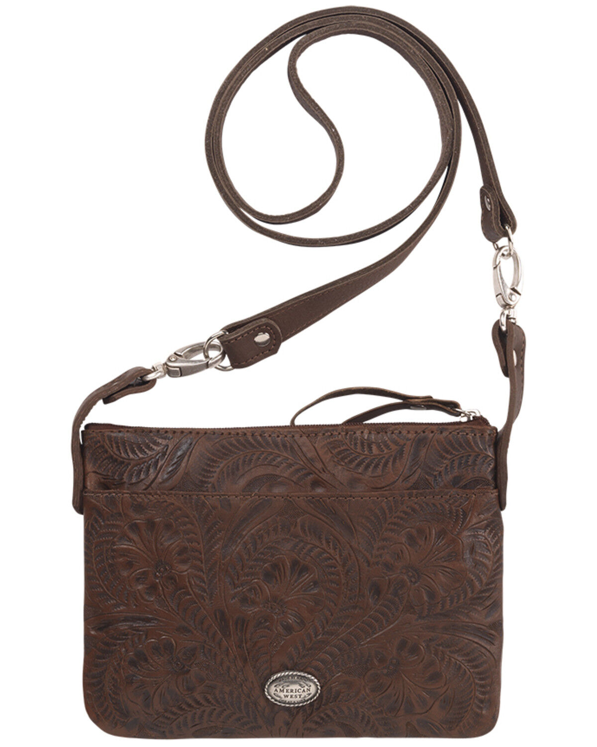 Image #2 - American West Women's Turquoise Trail Rider Crossbody Purse, Turquoise, hi-res