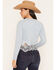 Image #2 - Lovestitch Women's Lace Sweater, Blue, hi-res