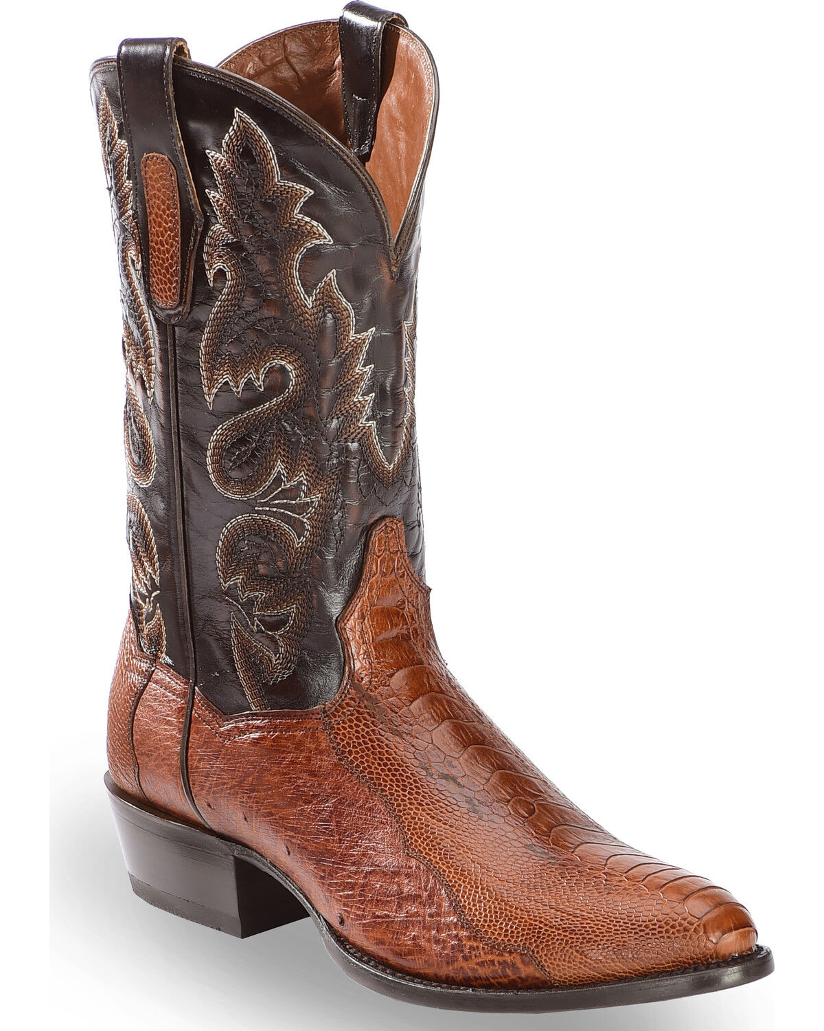 ostrich leather boots