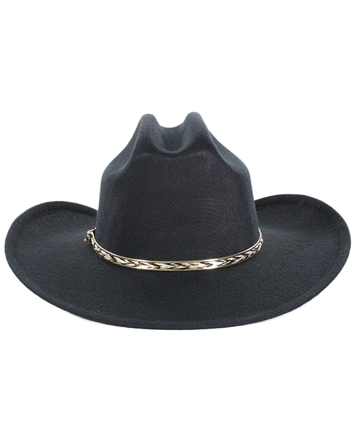 Image #2 - Cody James Kids' Felt Cowboy Hat, Black, hi-res