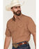 Image #2 - Ely Walker Men's Geo Print Short Sleeve Pearl Snap Western Shirt - Big, Tan, hi-res
