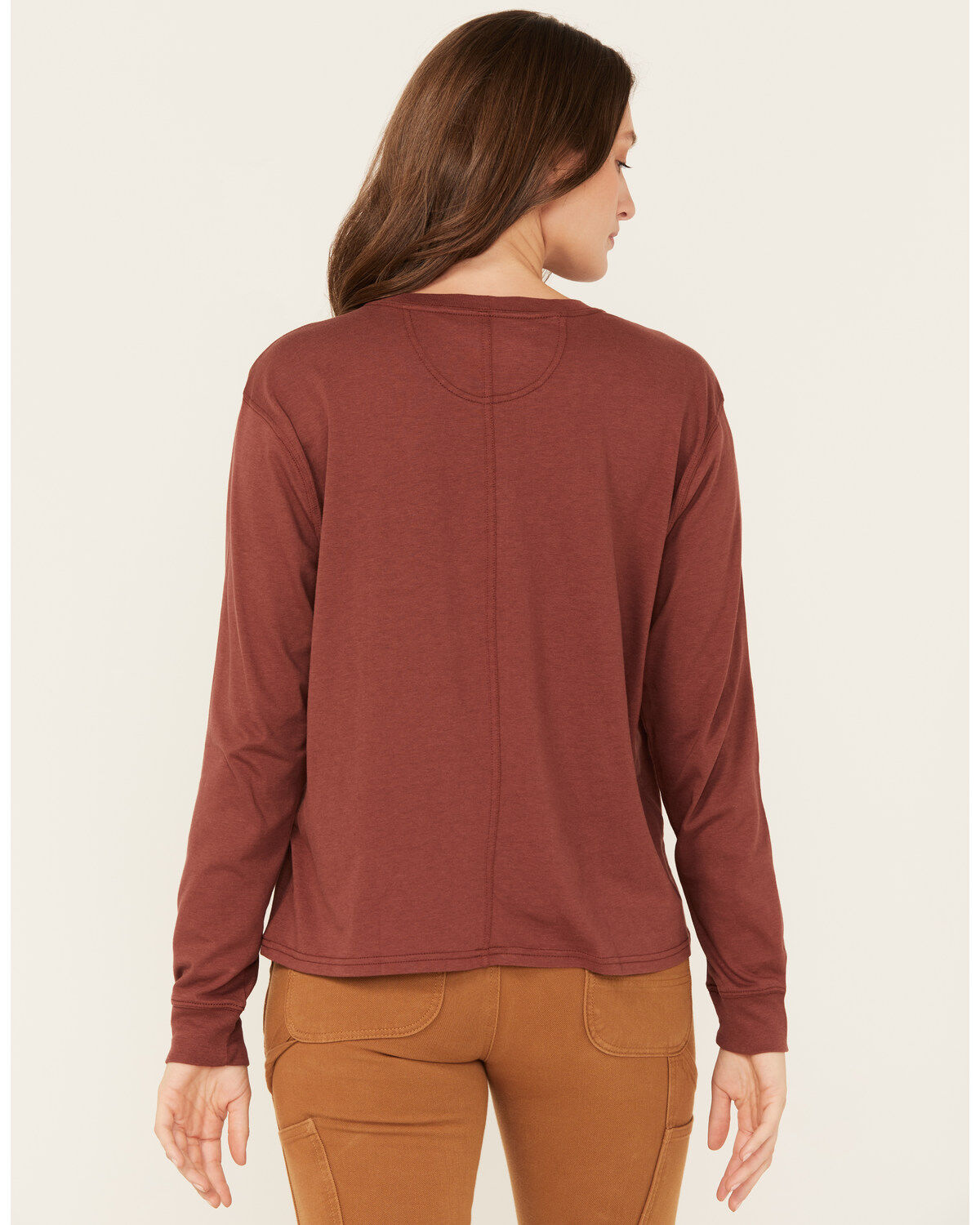 Image #4 - Carhartt Women's Loose Fit Lightweight Long Sleeve Pocket T-Shirt, , hi-res