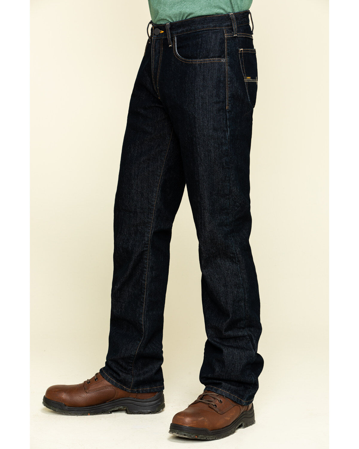 Image #3 - Ariat Men's M4 Rebar Durastretch Flannel Lined Low Bootcut Work Jeans, , hi-res