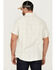 Image #4 - Brothers and Sons Men's Large Plaid Short Sleeve Button Down Western Shirt , Cream, hi-res