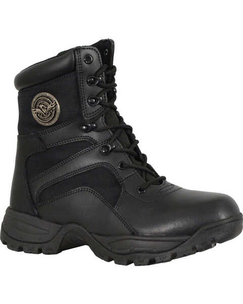 Milwaukee Leather Men's Lace To Toe Tactical Boots - Round Toe, Black, hi-res