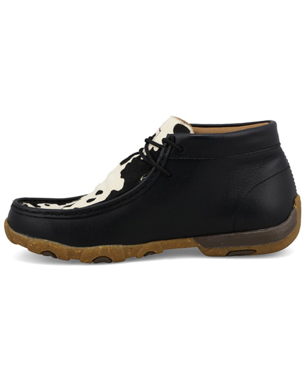 Image #3 - Twisted X Women's Chukka Driving Moc Shoes, Black/white, hi-res