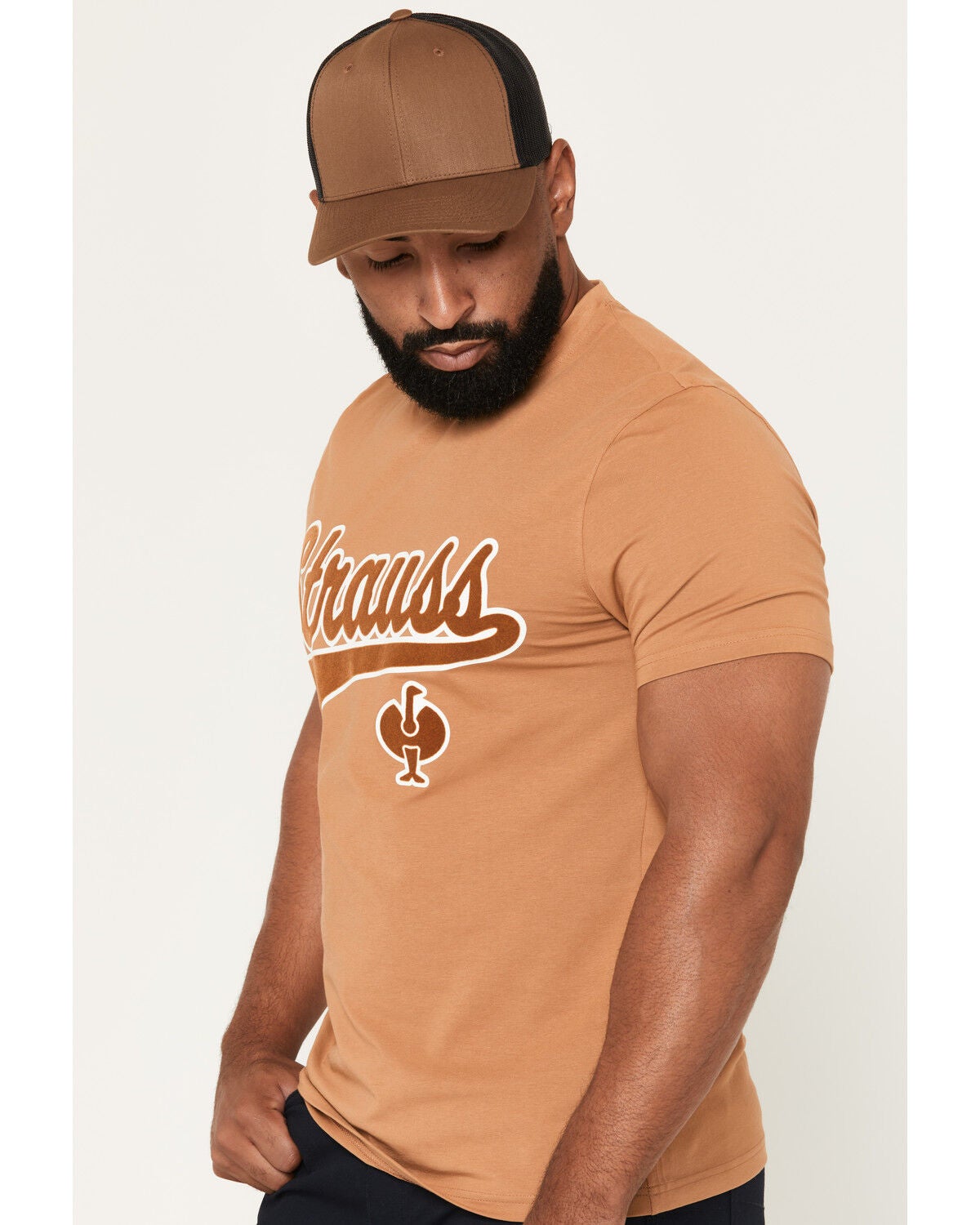 Image #2 - Strauss Men's Artwork Short Sleeve Graphic T-Shirt, Brown, hi-res